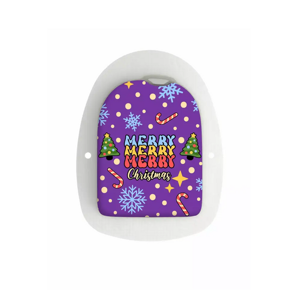 Omnipod POD Christmas edition sticker with festive design.
