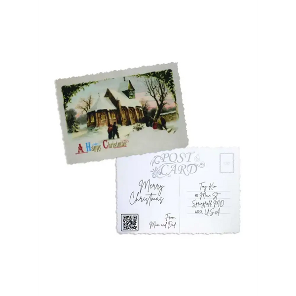 Elegant Christmas Postcard - Kaio-Cards