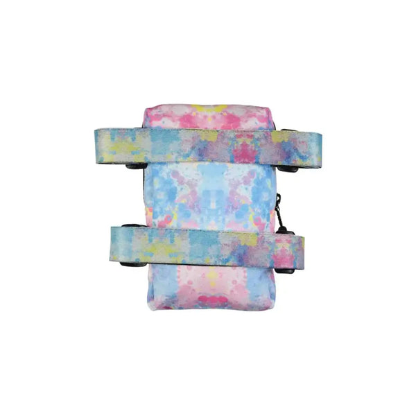 Colorful compact leg pack for diabetics with adjustable straps and waterproof interior