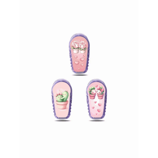 Dexcom G6 Valentine Edition 2025 stickers featuring love, plant, and gothic themes for sensors.