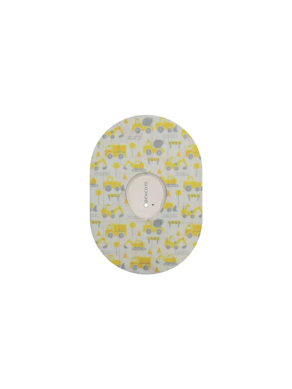 Colorful Dexcom G7 sensor patch with childhood-inspired design from Patch Me UP! Collection.