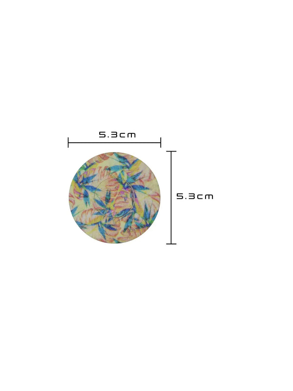 freestyle libre 3 overpatch with tropical design showing dimensions and size for accurate fit and secure sensor placement