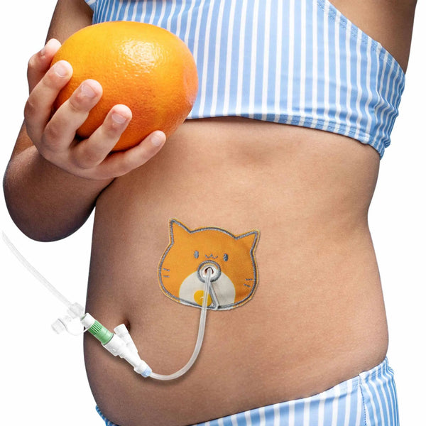 Skyddsdyna för G-sond barn – Formad som katt, nalle eller blomma | Kaio-Tube Pads