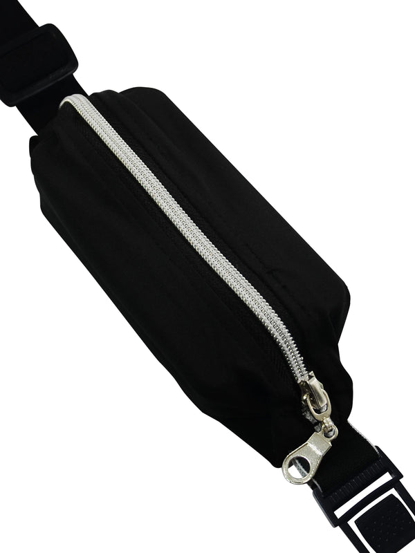 Closed Kaio-Device infusion pump belt with secure zippered pouch