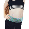 Insulin pump waist belt with mesh window for children, featuring fun design and easy access for monitoring.