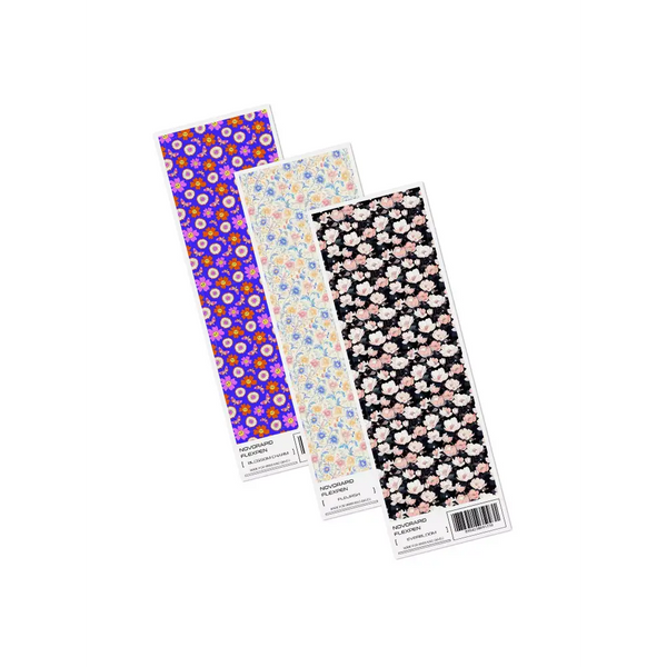 NovoRapid FlexPen Stickers spring edition with floral and butterfly designs in vibrant, pastel, and dark tones, waterproof vinyl decals for insulin pens.