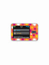 Tandem T slim insulin pump with Summer Edition sticker featuring colorful sunlit patterns.