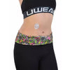 Colorful insulin pump waist belt for diabetics, securely holds pump, trendy prints, comfortable fit.