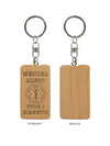 Type 1 Wooden Keychain with "Medical Alert" and "Type 1 Diabetic" engraving, front and back view.