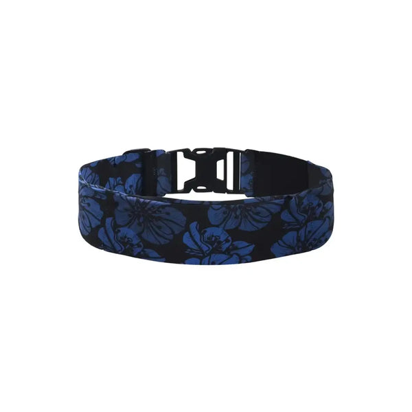 Adjustable waist belt for insulin pump in floral design.