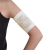 Lace Armband for CGM and Insulin Pump on woman's arm, elegant and secure.