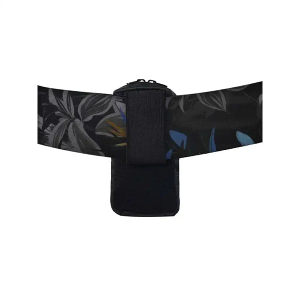 Vertical insulin pump case with cooling pack and floral print, fits belts, eco-friendly design.