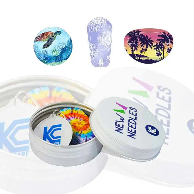 Glucose Sensor Stickers Serie in Reusable Tin Can - Neutral Series Image
