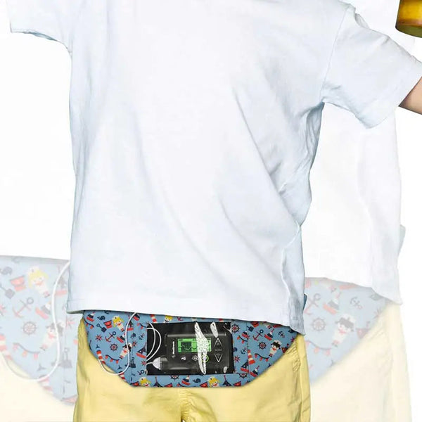 Insulinpumpsbältet med dubbla fickor för barn - Dia-Twin Pocket Belt