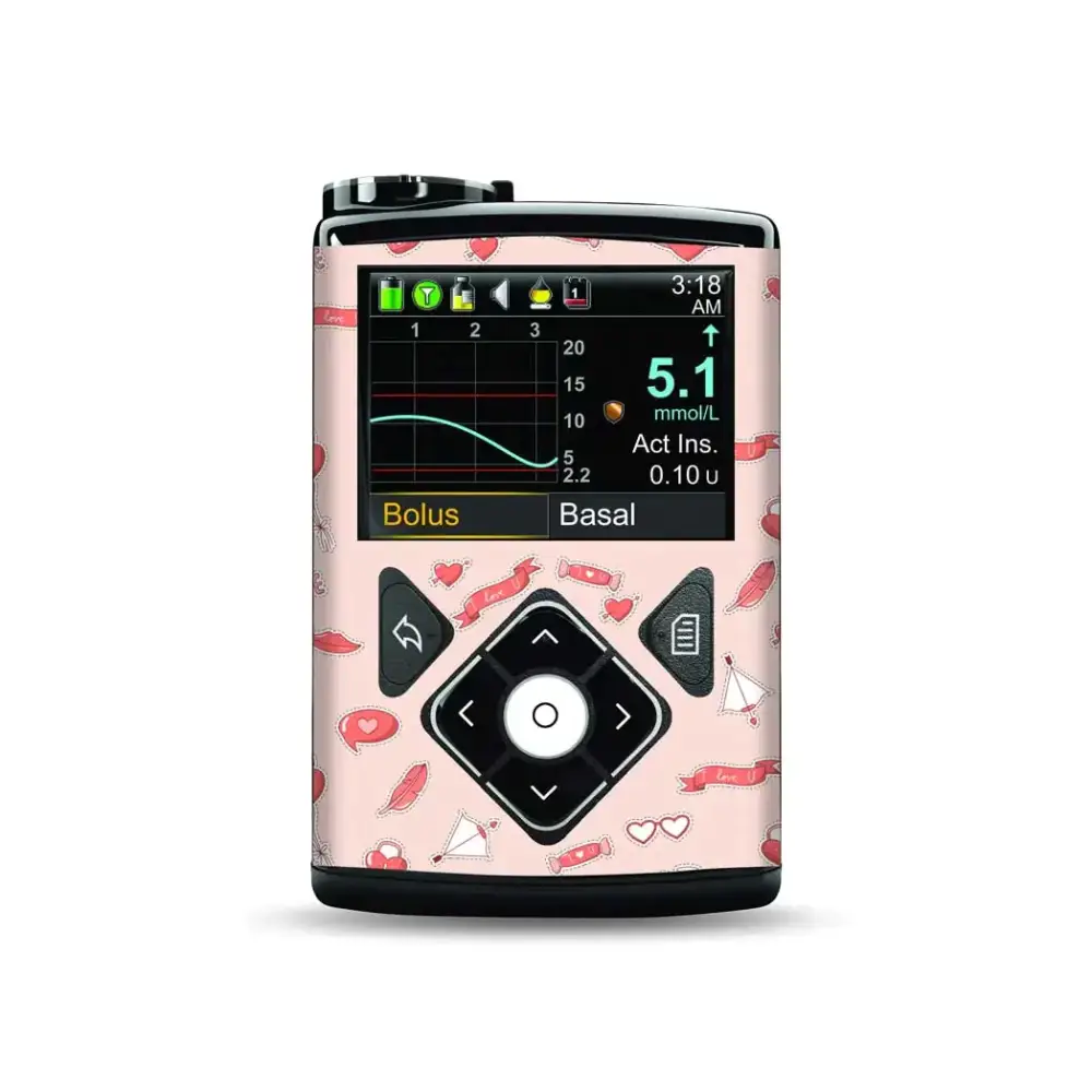 Medtronic MiniMed Insulin Pump Stickers- Valentine
