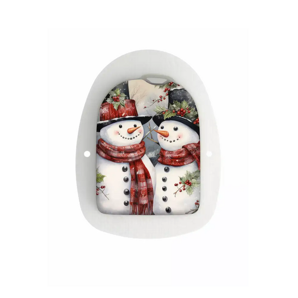 Christmas edition Omnipod POD sticker with snowman design.