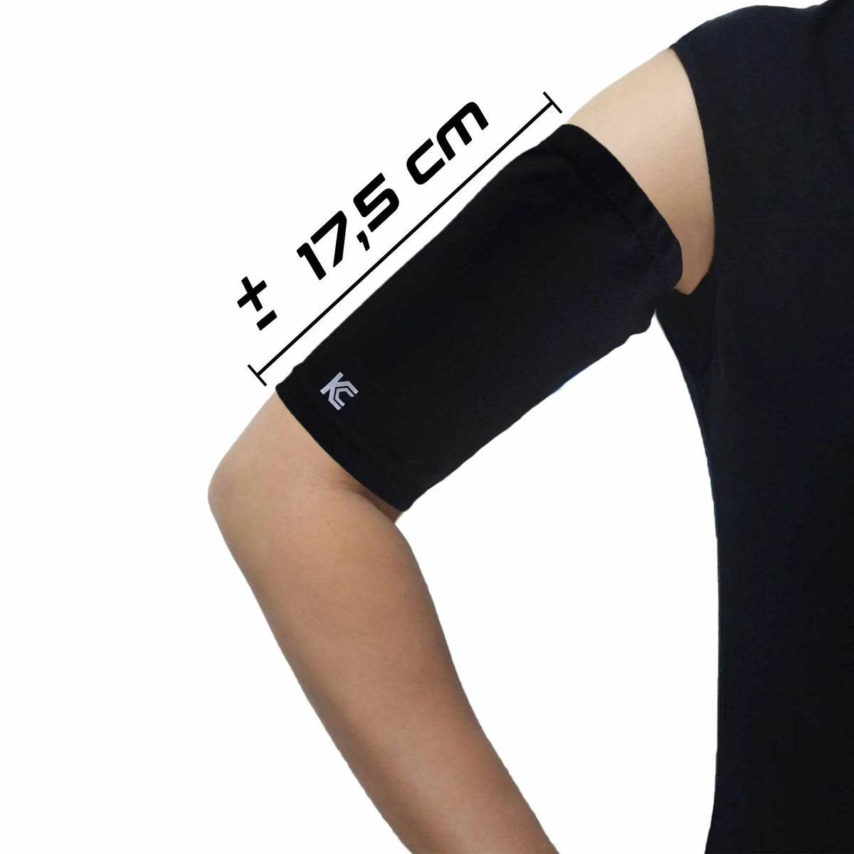 picc line arm sleeve black dimensions guide showing size and fit for secure PICC line coverage