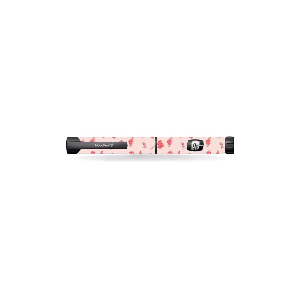 Novopen Echo Insulin Pen with Valentine 2024 love-themed decorative sticker