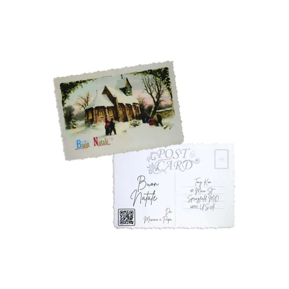 Elegant Christmas Postcard - Kaio-Cards