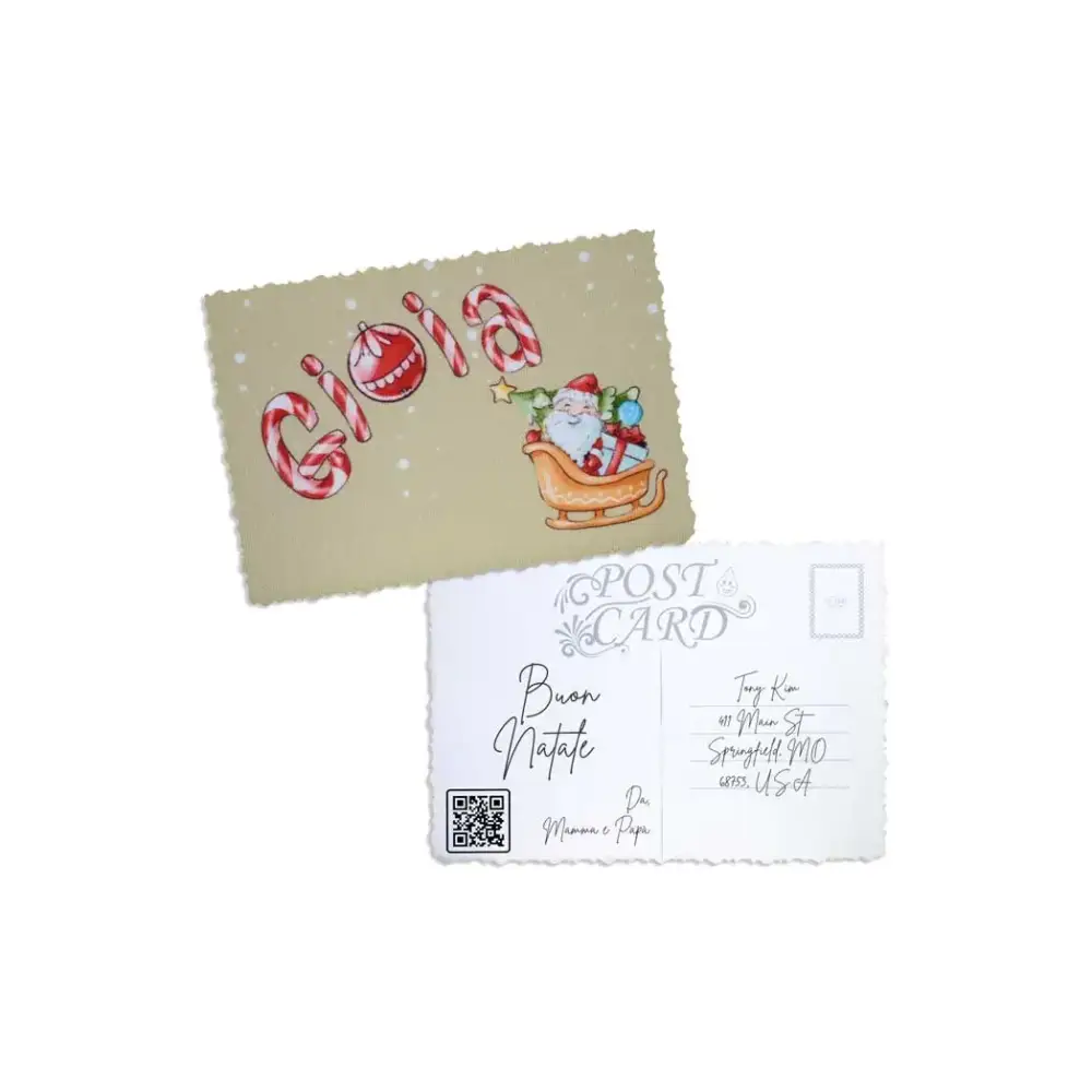 Elegant Christmas Postcard - Kaio-Cards