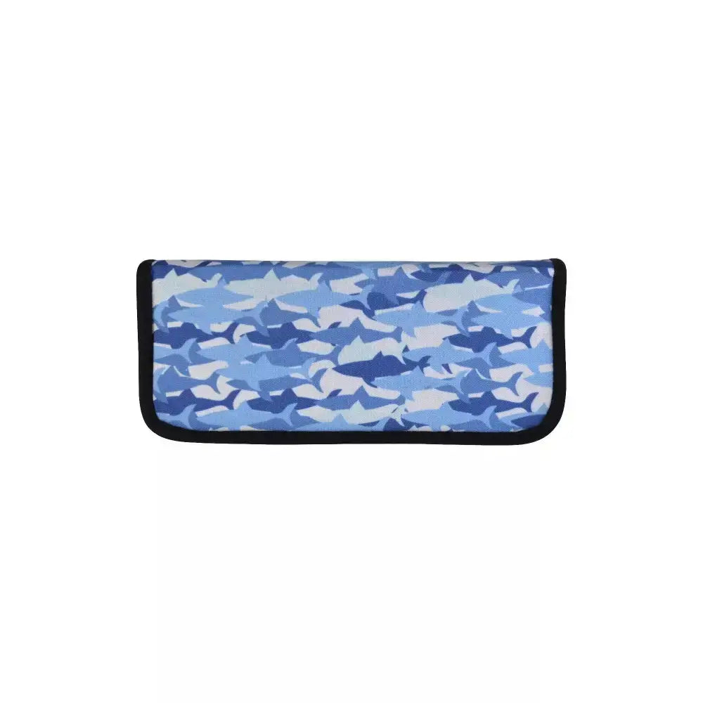 Insulin travel case for pens and glucose meter in blue camo design.