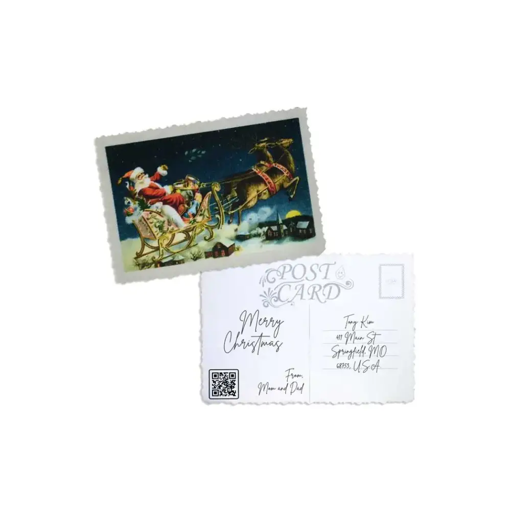 Elegant Christmas Postcard - Kaio-Cards
