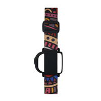 Omnipod insulin patch pump armband with colorful design, adjustable for active lifestyles.