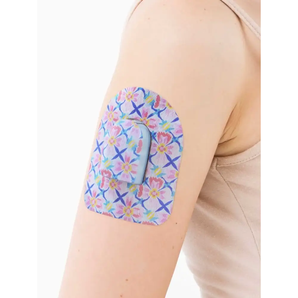 Plåster för Omnipod-podd, Spring-serien, på armen, närbild