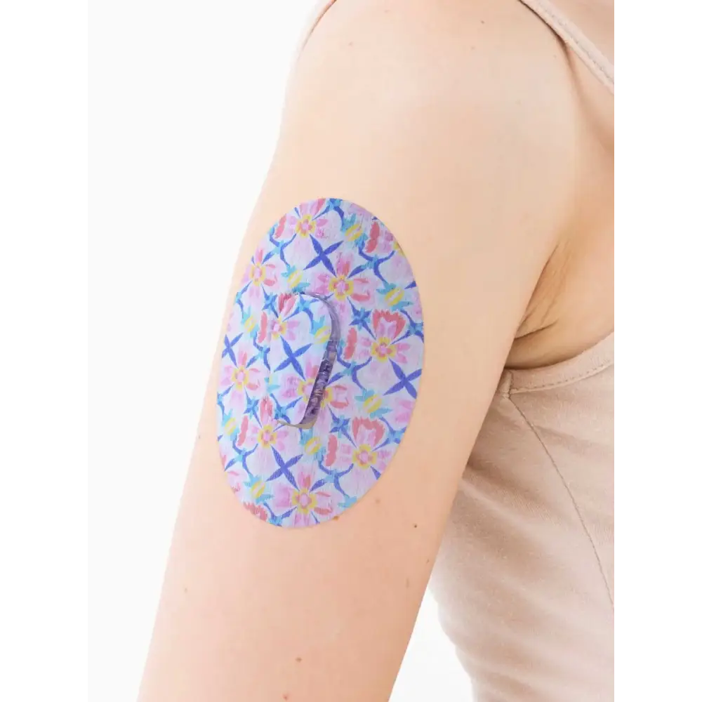 Plåster för Dexcom G6, Spring-serien, på armen, närbild