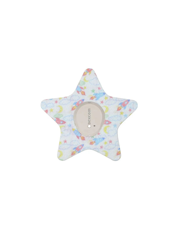 Fixeringsplåster för barn till Dexcom G7 – Blomma, Stjärna eller Lejon – Patch Me Up!