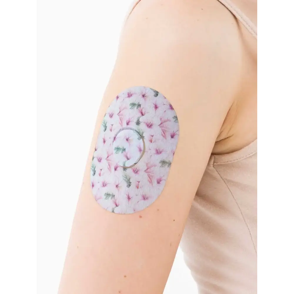 Plåster för Dexcom G7, Spring-serien, på armen, närbild