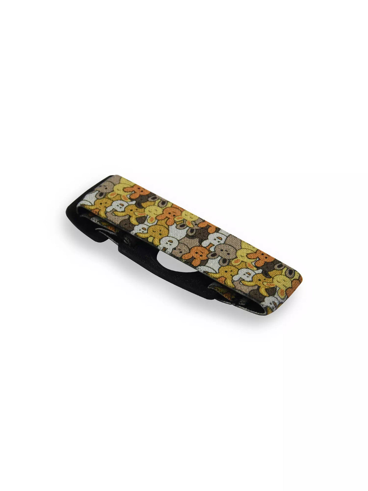Colorful Dexcom G7 armband for children with fun bunny design and rotating clip.