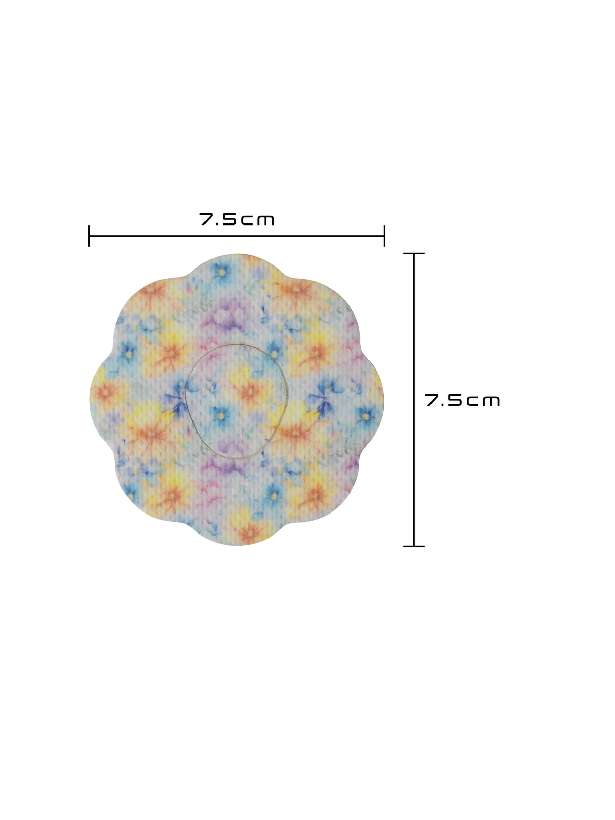 Plåster för Dexcom G7, form: kaka, storlek 7,5 x 7,5 cm