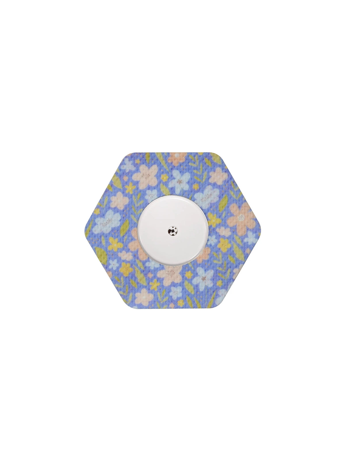 Plåster för FreeStyle Libre 2, form: sexkantig, motiv Meadow Flowers & Leaves