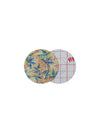 freestyle libre 3 overpatch with tropical design front and back view showing full adhesive coverage and patch shape