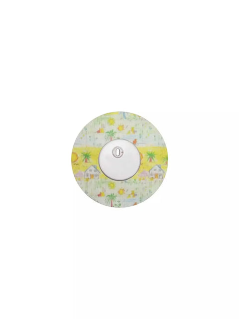 Freestyle Libre 3 sensor patch with nostalgic childhood design, secure and breathable.
