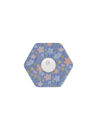 Plåster för FreeStyle Libre 3, form: sexkantig, motiv Meadow Flowers & Leaves