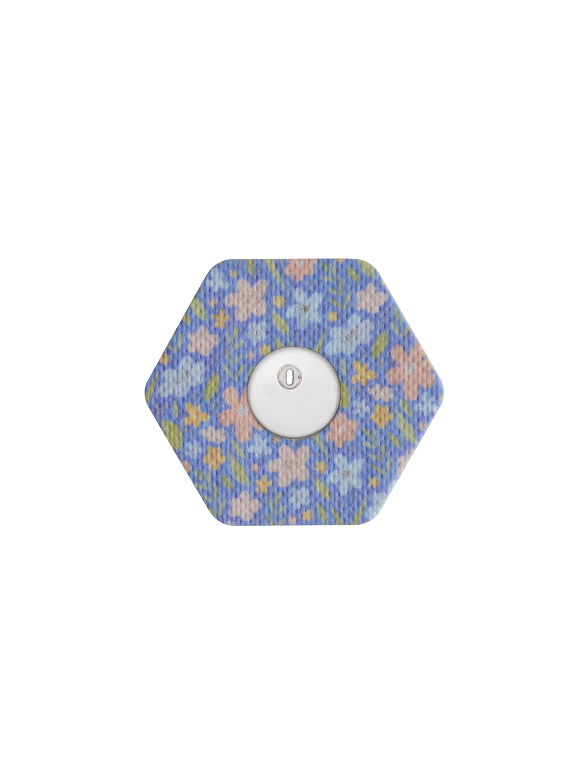 Plåster för FreeStyle Libre 3, form: sexkantig, motiv Meadow Flowers & Leaves