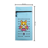 Insulin cooling wallet for kids featuring playful design with animal illustration, fits two insulin pens or vials, keeps insulin cool for 48 hours.