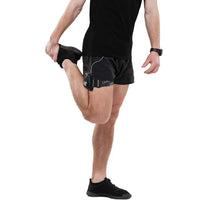Insulin pump leg band with neoprene pouch for active diabetics, designed for comfort and discreet under clothing use.