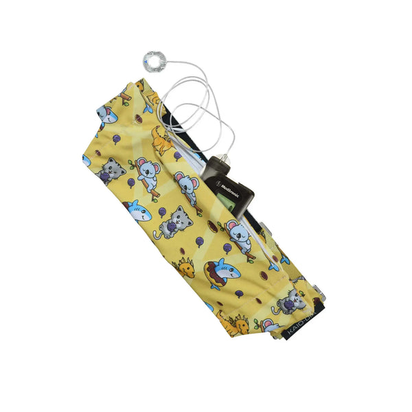 Insulinpumpbälte med G-krok, roligt tryck | Dia Belly-Belt 2