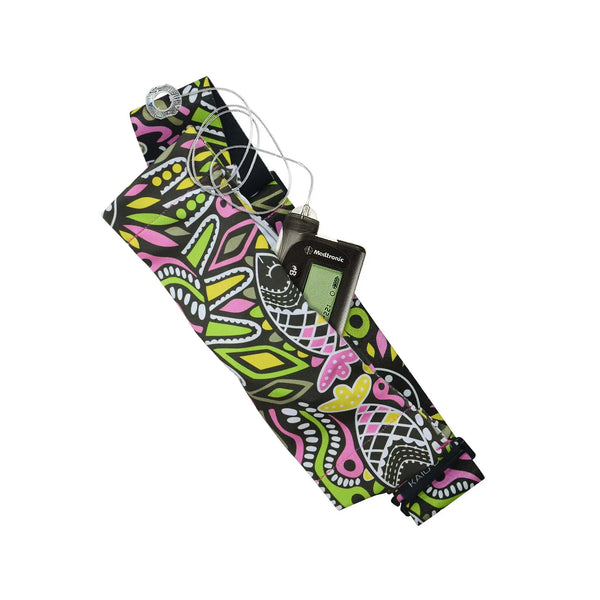 Justerbart insulinpumparbälte med G-krok – Mönster | Dia Belly-Belt 2