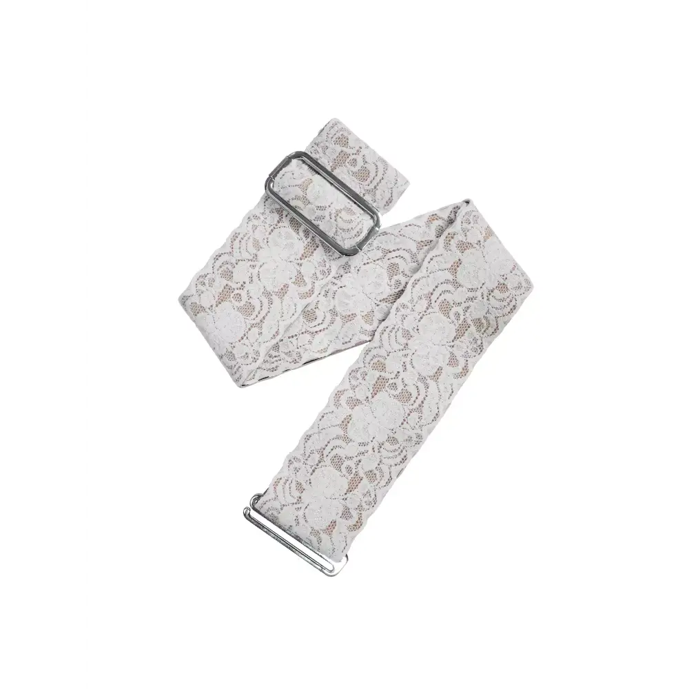 Insulin pump belt in lace with adjustable design and elegant pattern.