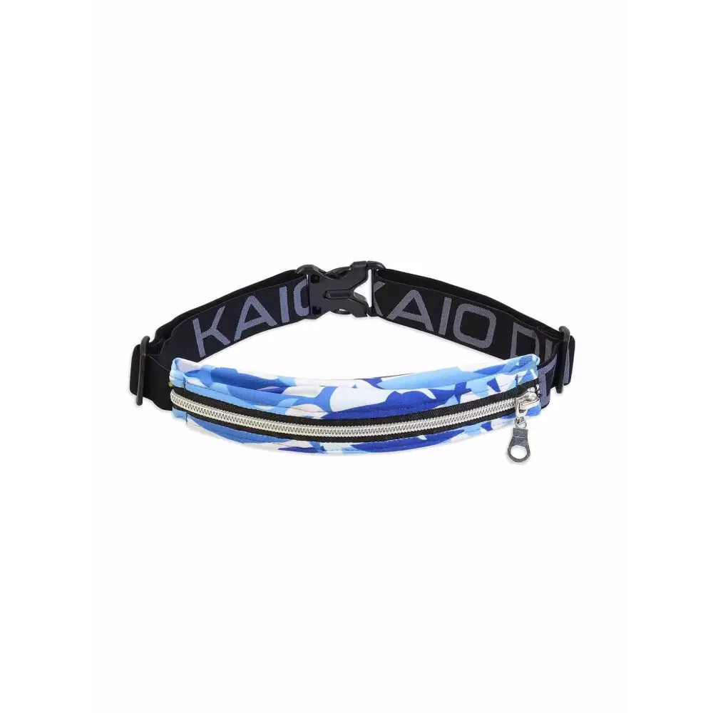 Children's insulin pump belt pouch Dia-Belt S/M in light blue camouflage with adjustable strap and zipper pouch