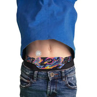 Exposed midriff showcasing Insulin Pump Pouch for children - Dia-Body Pouch Basic