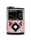 Medtronic MiniMed with Summer Edition stickers in vibrant tropical designs.