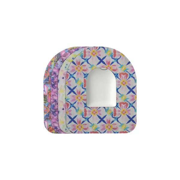 Plåster för Omnipod-podd, Spring-serien, 4 motiv staplade