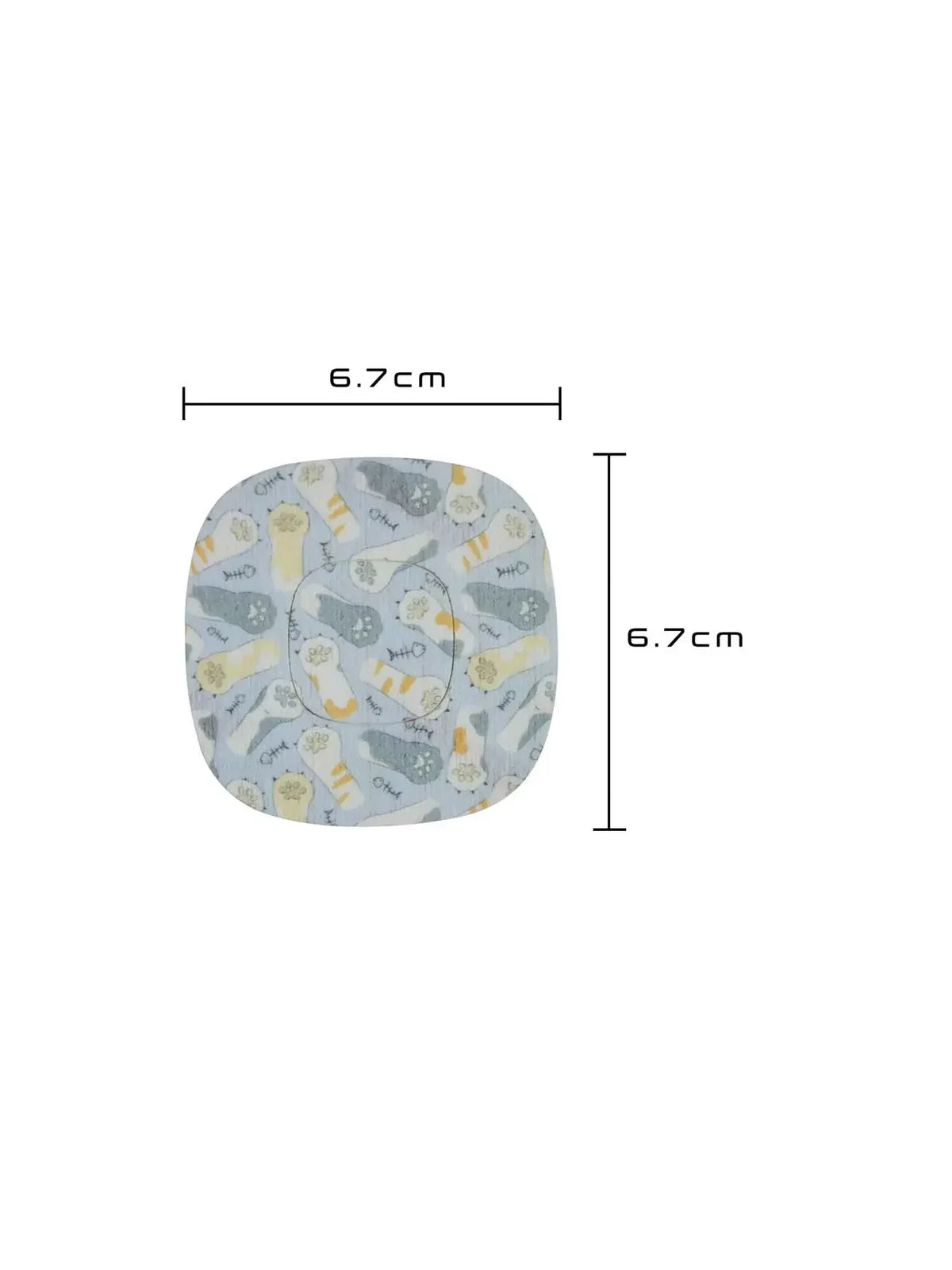 Barnplåster för Simplera Sync, motiv med kattassar, storlek 6,7 x 6,7 cm