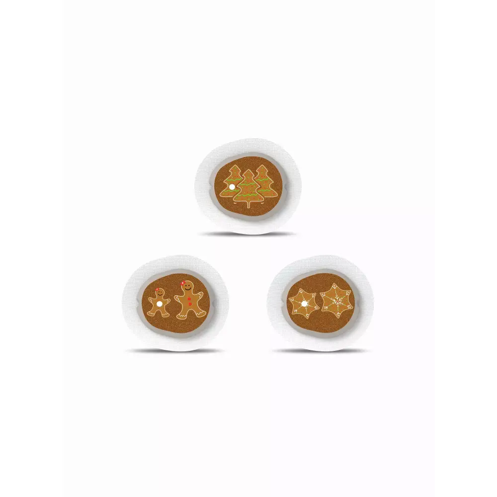Dexcom G7 CGM Sensor Stickers - Christmas Edition with festive holiday designs.