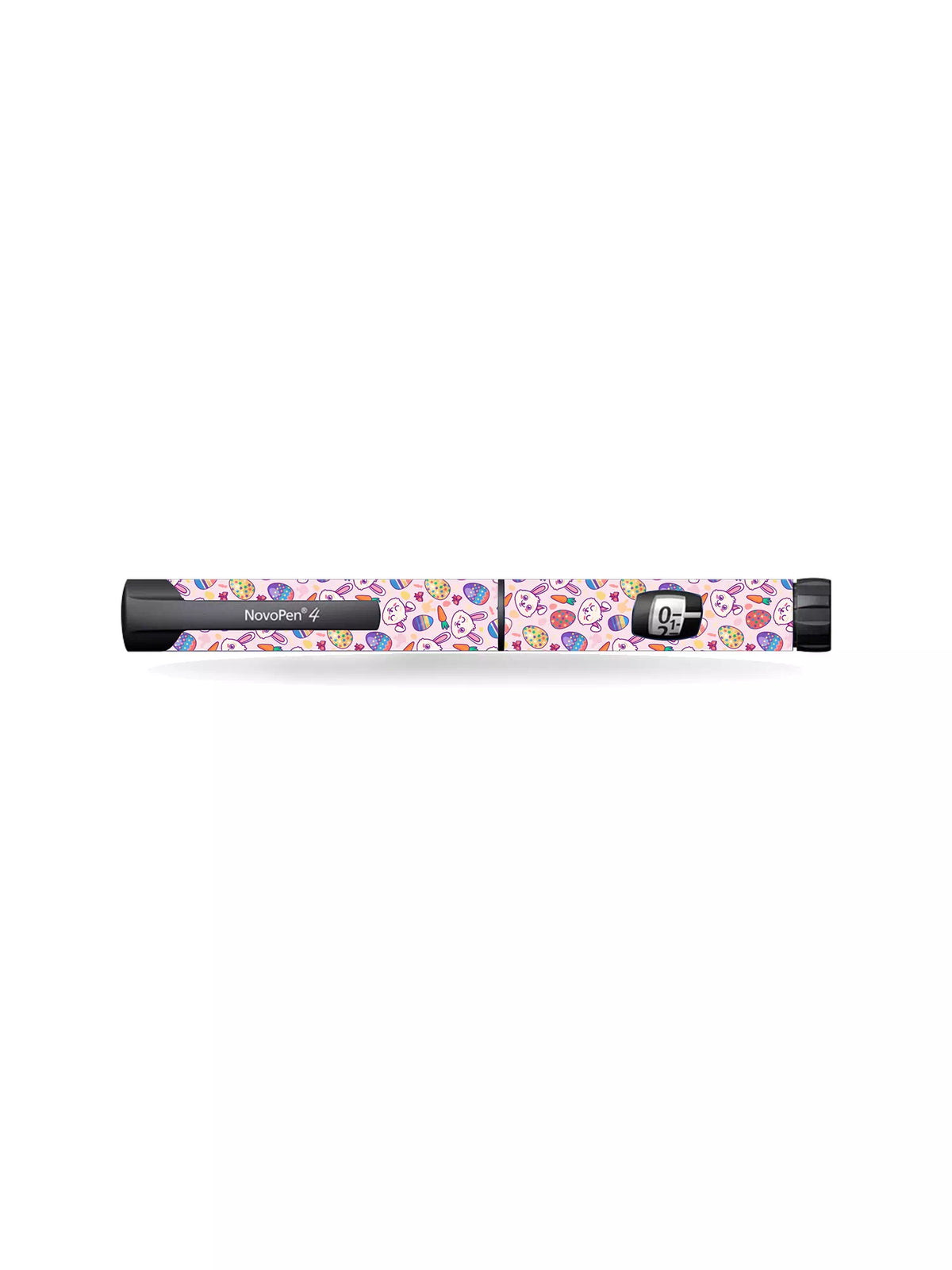 Novopen Echo insulin pen with Easter edition sticker wrap, 2024.
